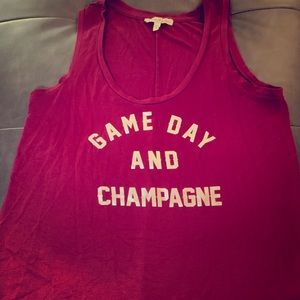 Game Day Tee in Maroon and text in Gold Lettering